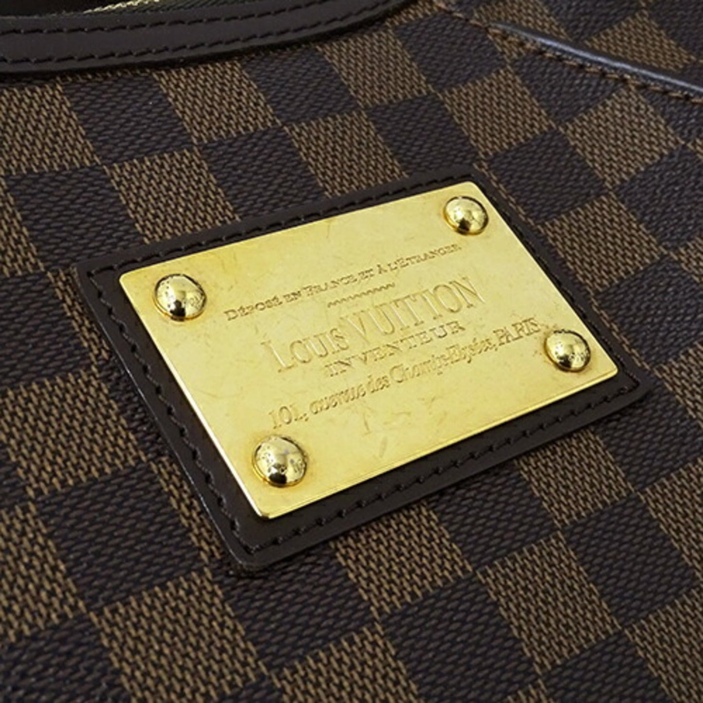 Louis Vuitton Damier Damier Canvas Ebene Damier Canvas Shoulder Bag