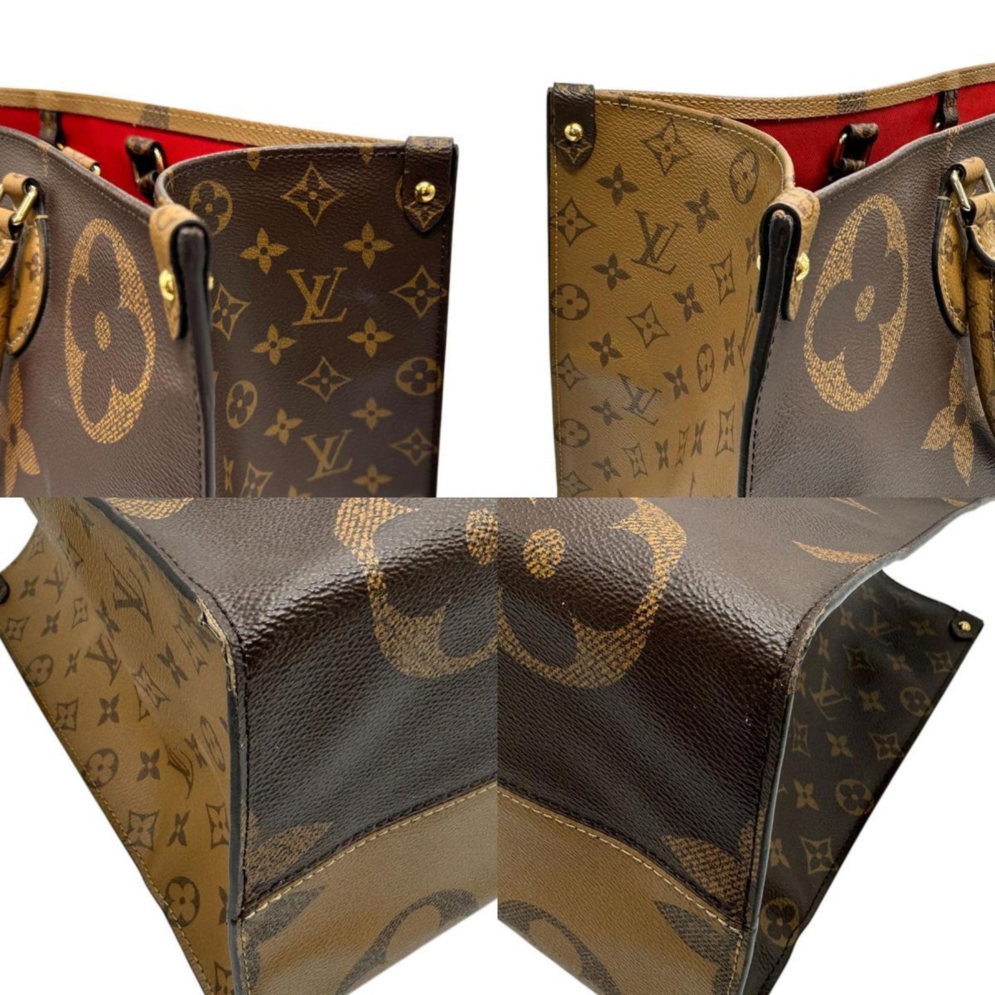 Louis Vuitton Monogram Reverse Brown Coated Canvas Handbag Shoulder Bag