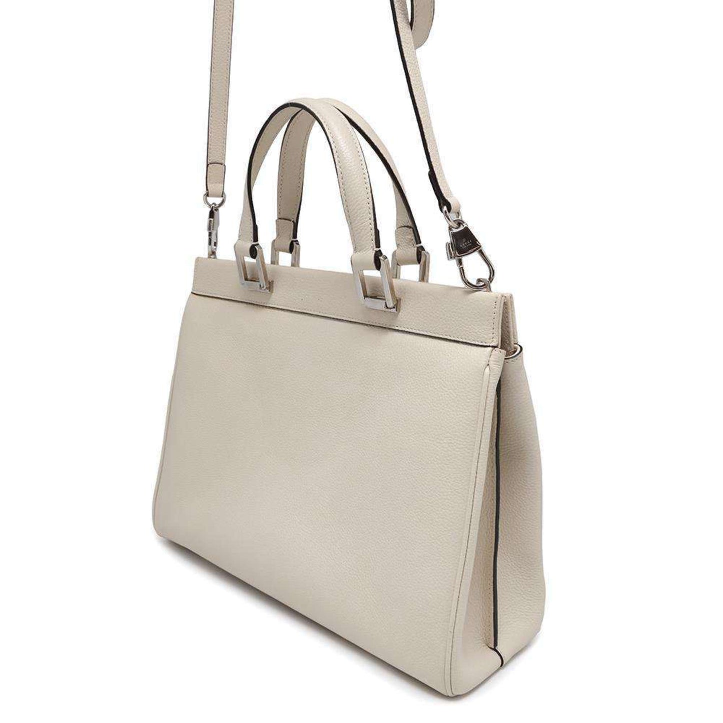 Gucci Ivory Leather Handbag Shoulder Bag