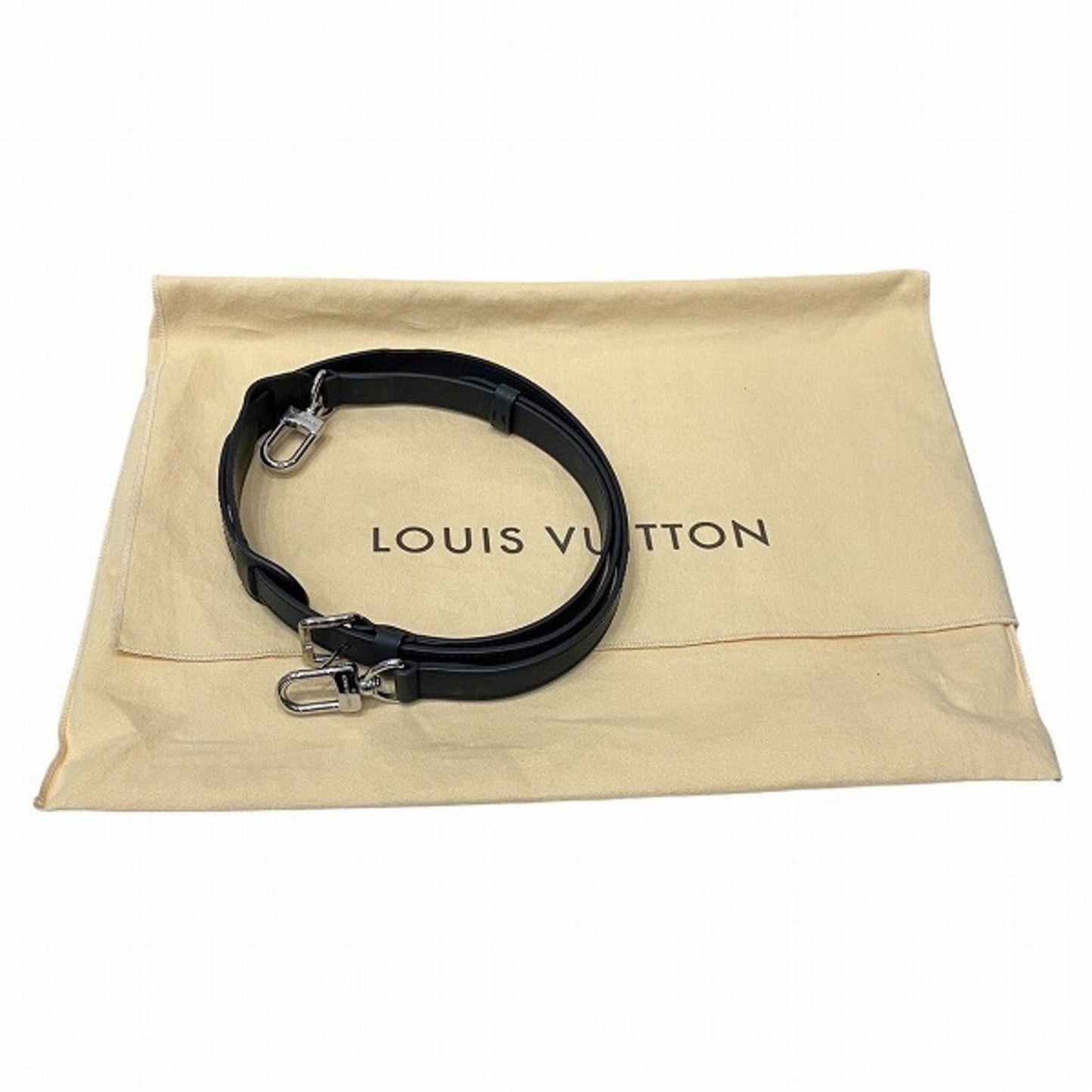 Louis Vuitton Black Brown Leather Handbag Shoulder Bag