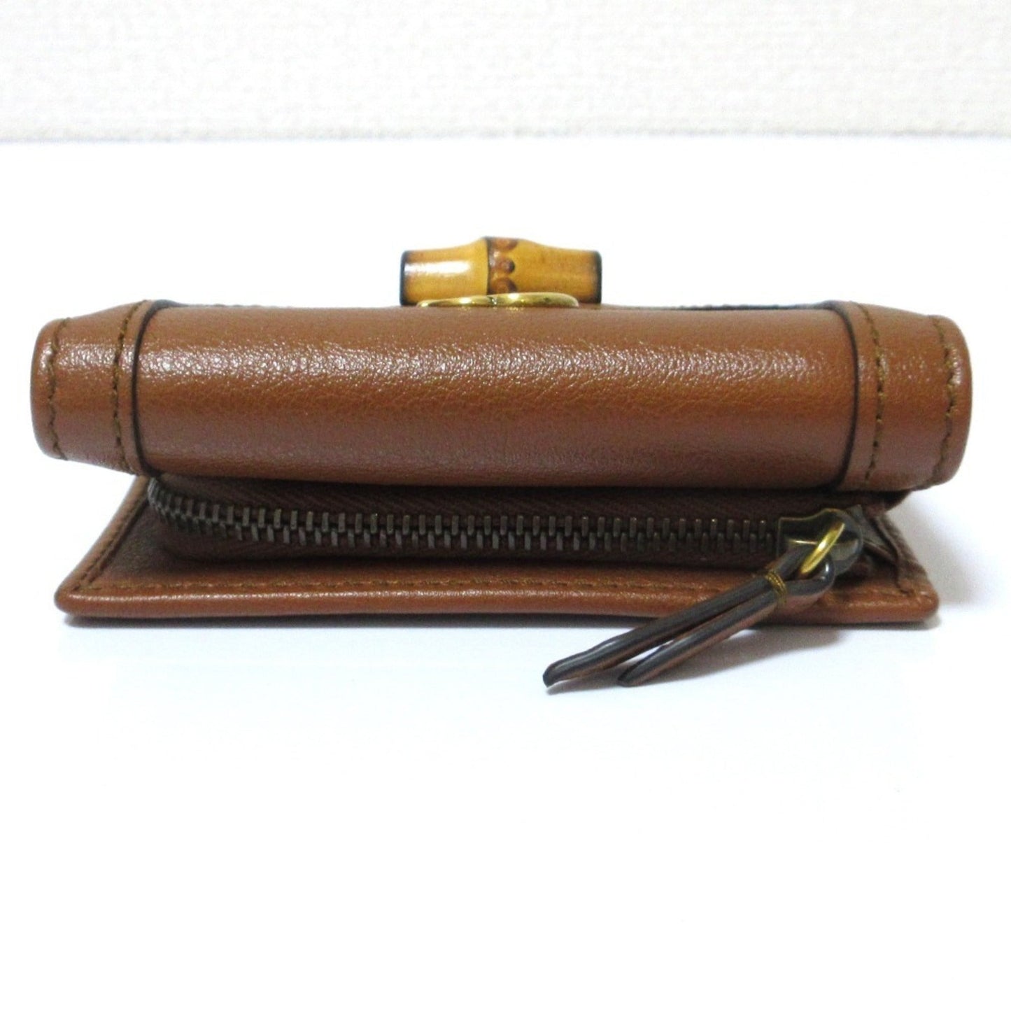 Gucci Brown Bamboo Wallet (Tri-Fold)