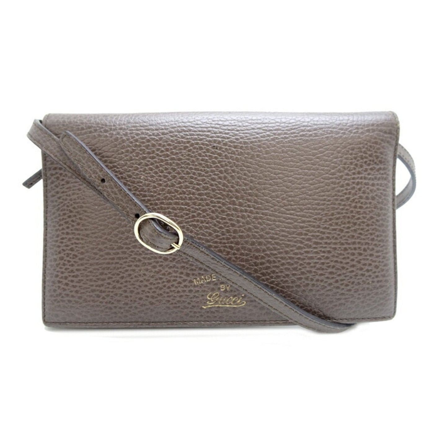 Gucci Grayish Pink Leather Chain/Shoulder Wallet ()
