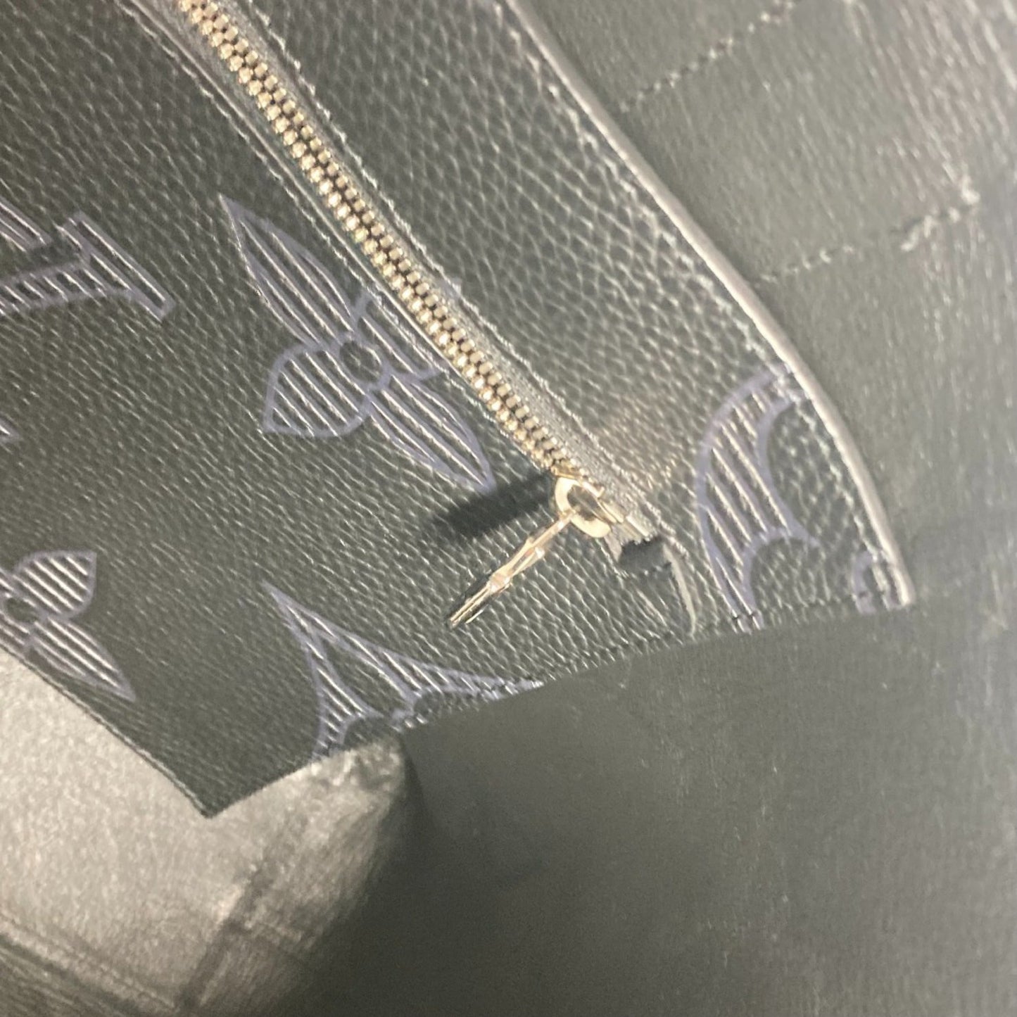 Louis Vuitton Black Leather Shoulder Bag Tote Bag
