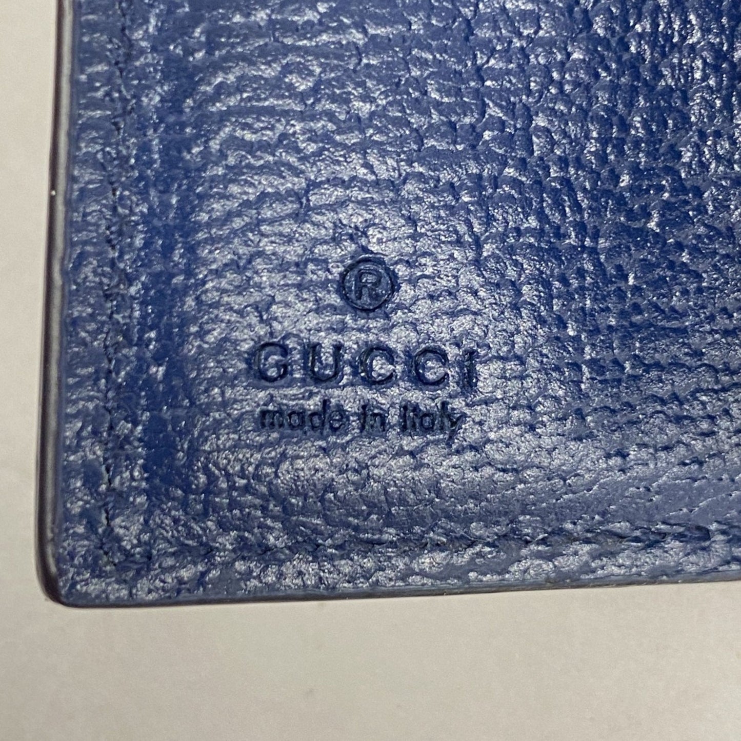Gucci Brown Navy Pvc Wallet (Tri-Fold)