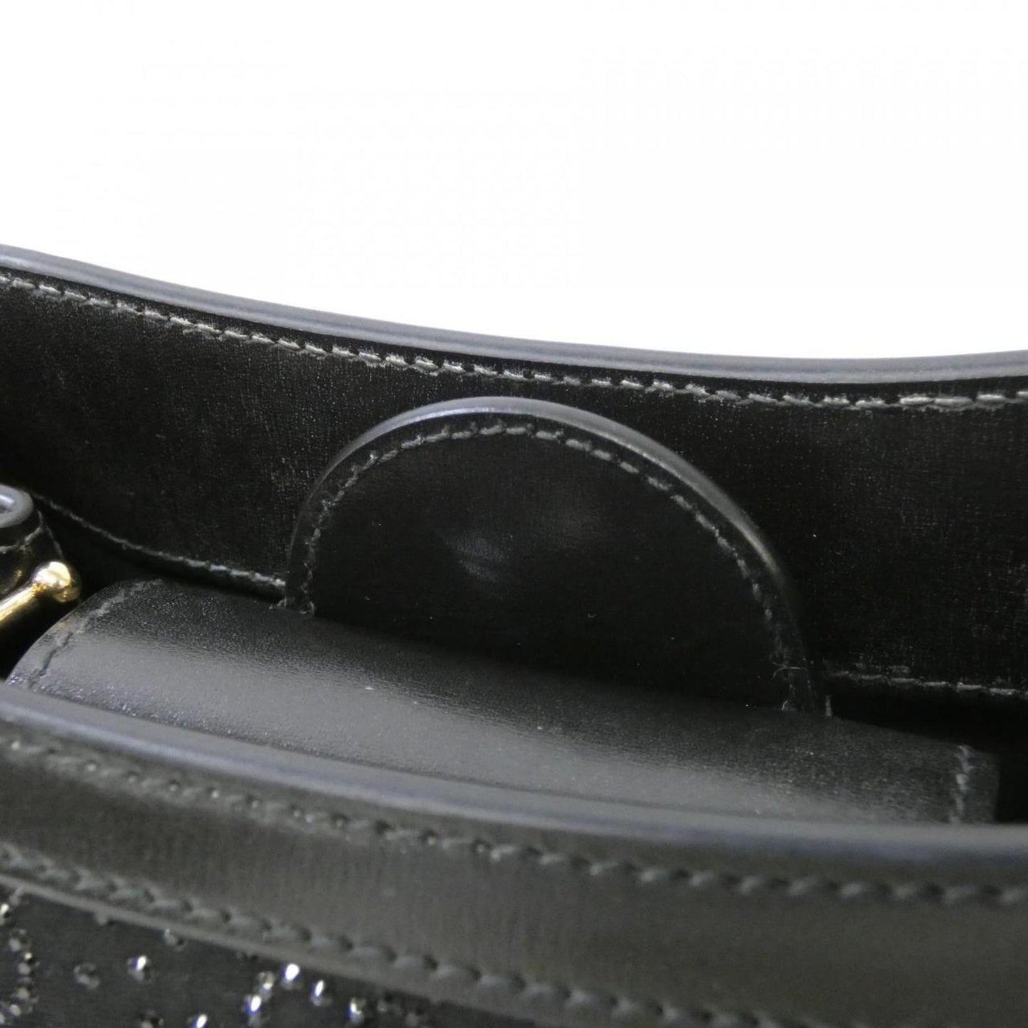 Gucci Black Canvas Leather Handbag