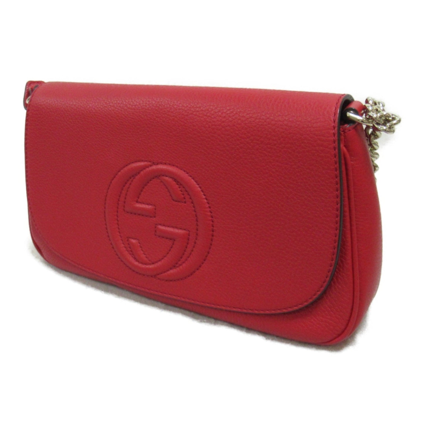 Gucci Soho Red Color Leather Shoulder Bag