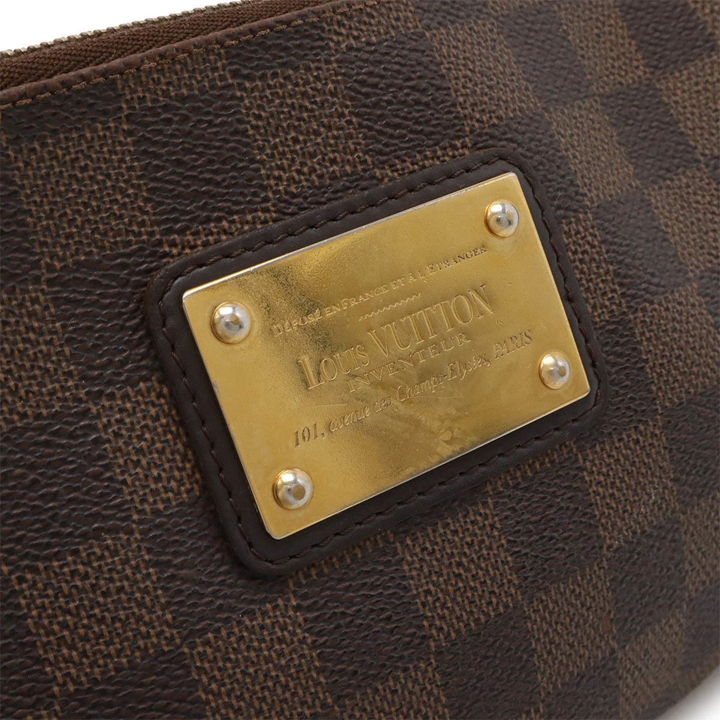 Louis Vuitton Brown Pvc Clutch Bag Pouch Shoulder Bag