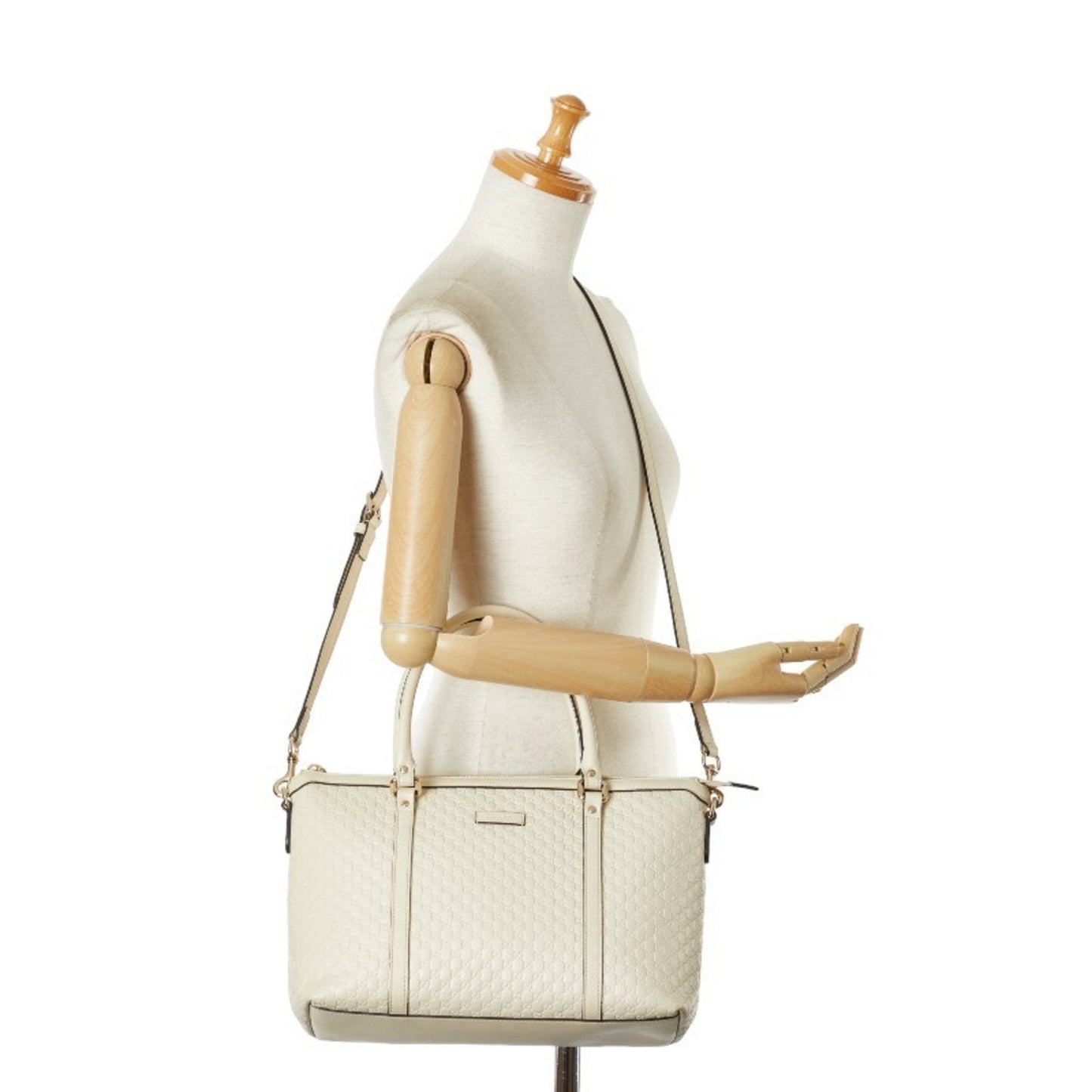 Gucci White Leather Handbag Shoulder Bag