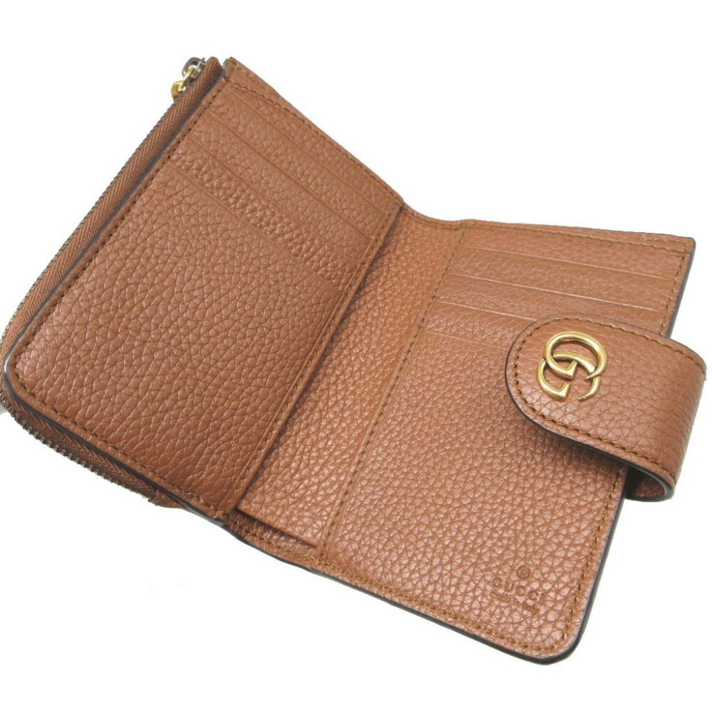 Gucci Bamboo Brown Leather Wallet (Bi-Fold)