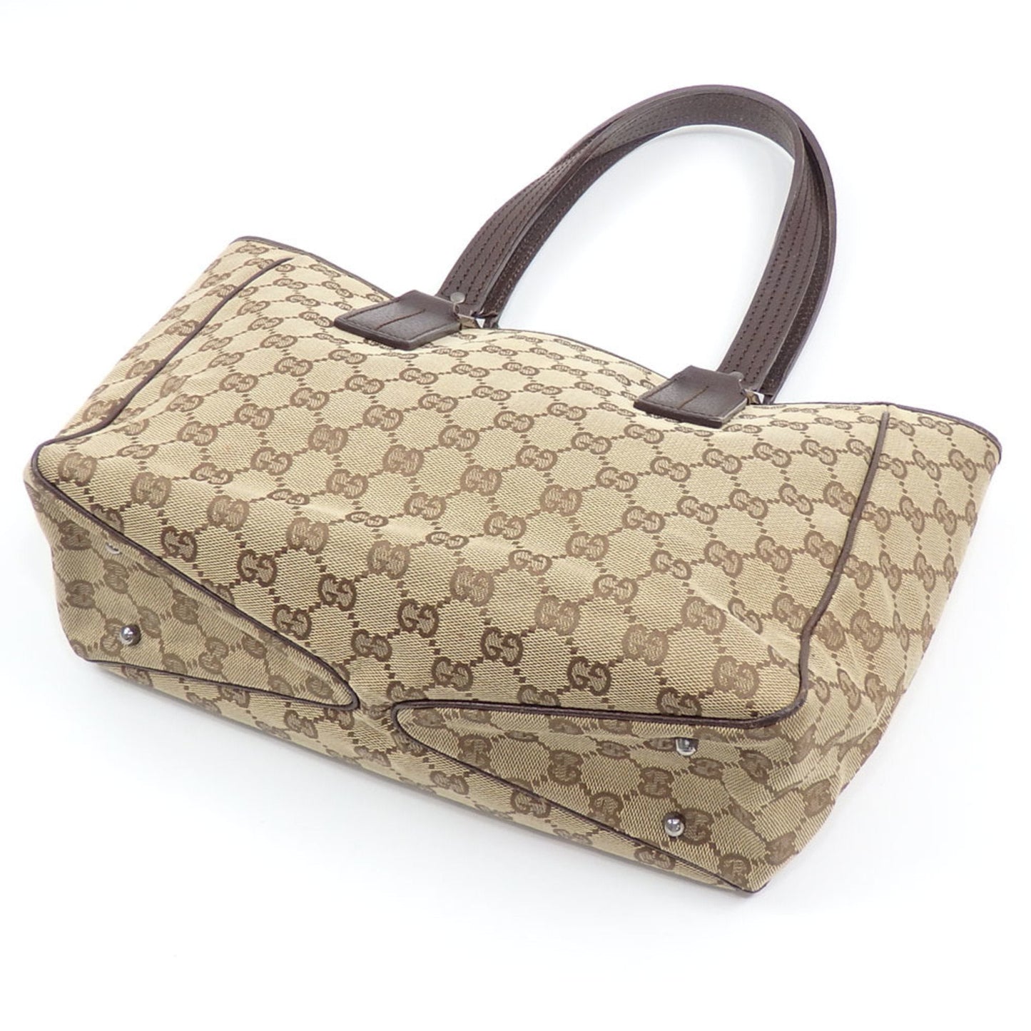Gucci Gg Canvas Beige Brown Gg Canvas Tote Bag