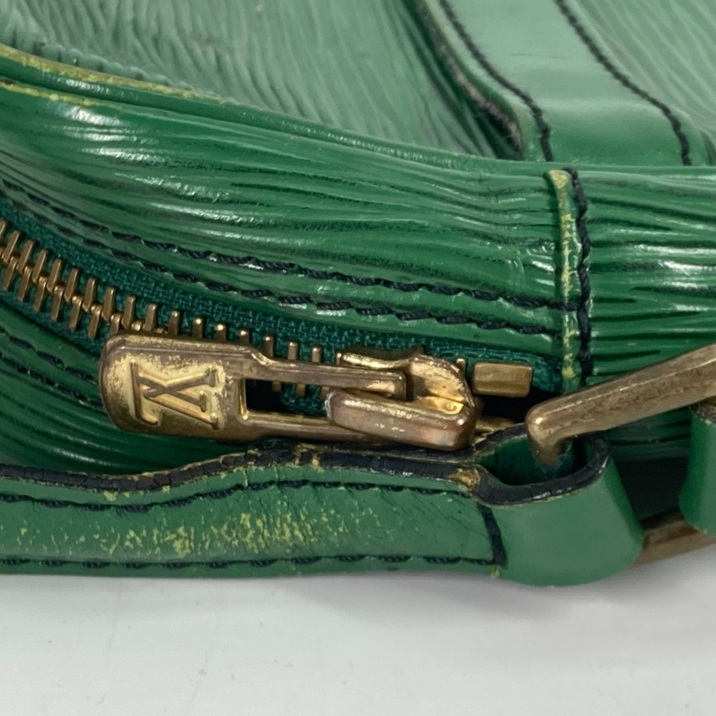 Louis Vuitton Green Leather Shoulder Bag