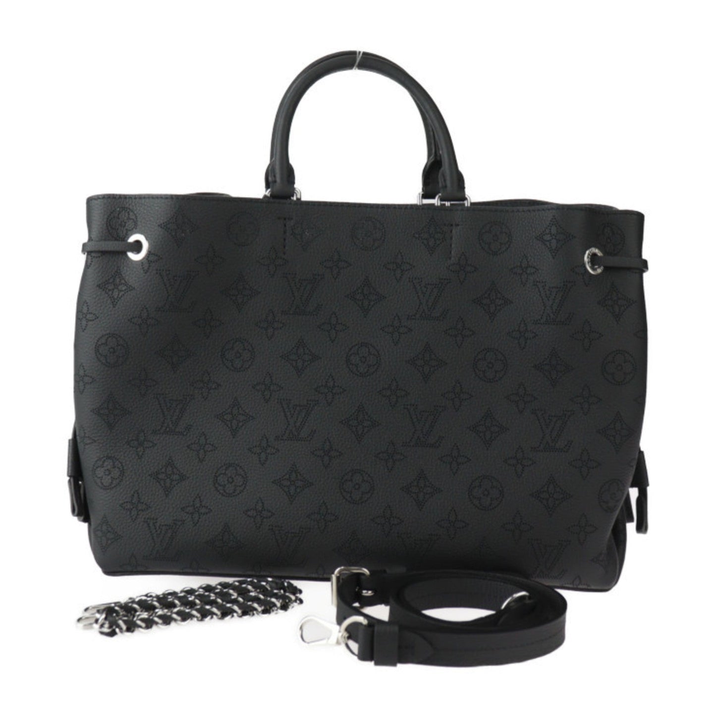 Louis Vuitton Black Mahina Leather Leather Handbag Shoulder Bag Tote Bag ()