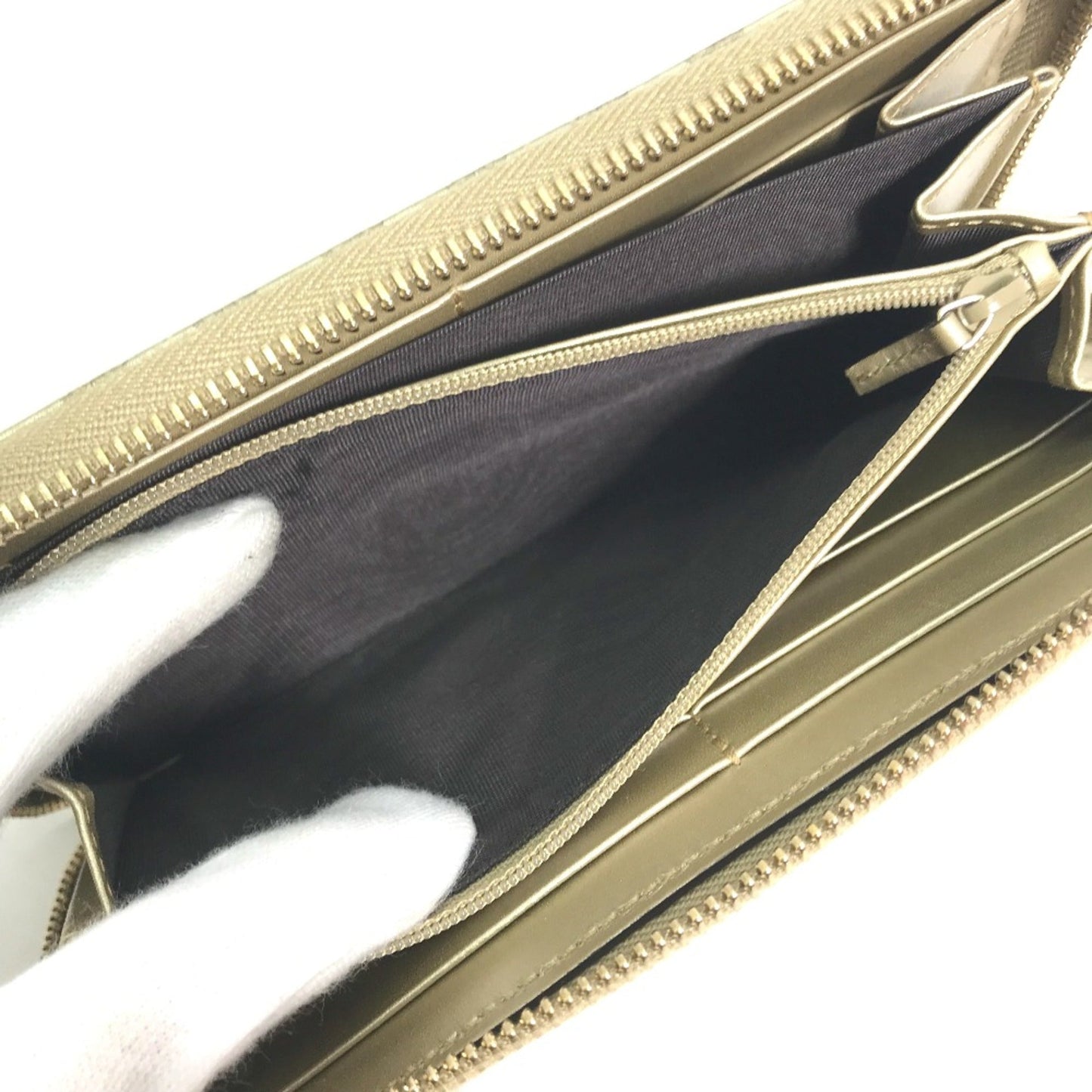 Gucci Gold Leather Long Wallet (Bi-Fold)