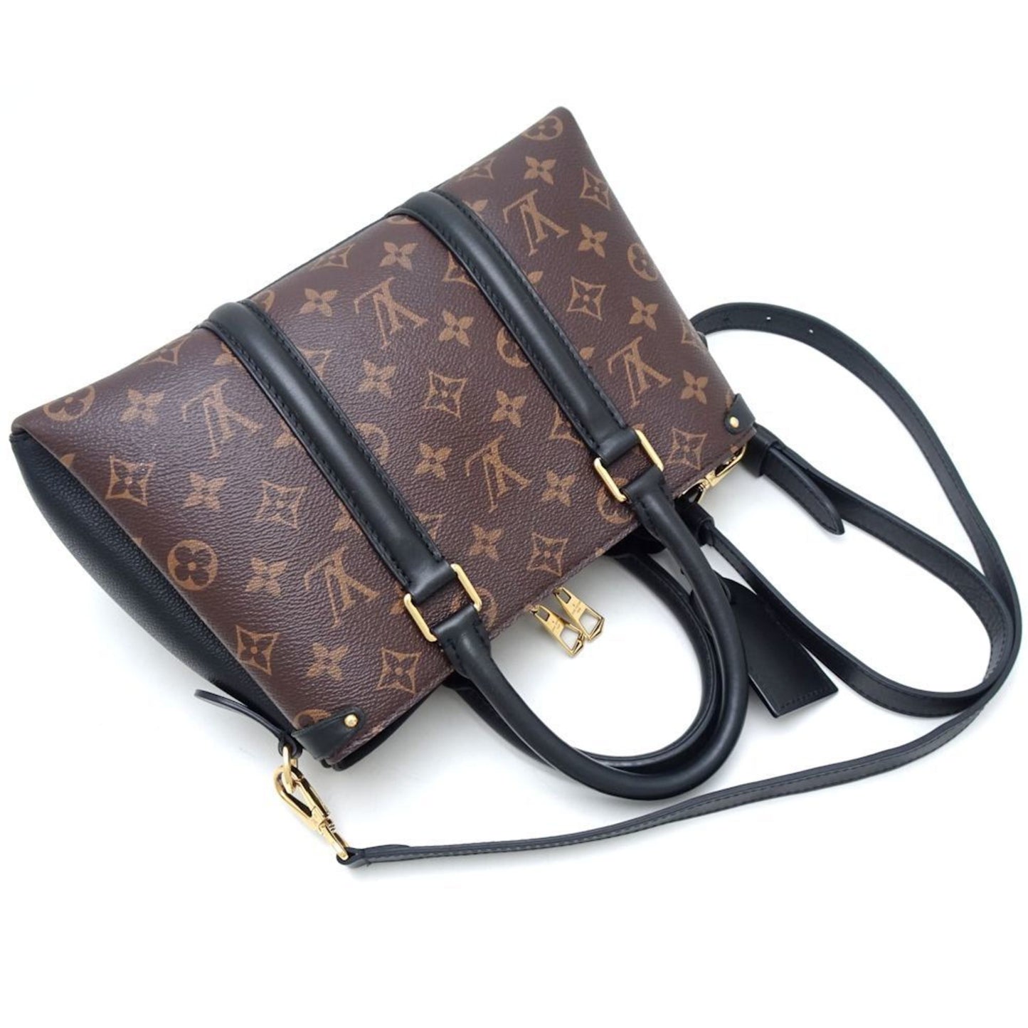 Louis Vuitton Brown Noir Canvas Handbag Shoulder Bag