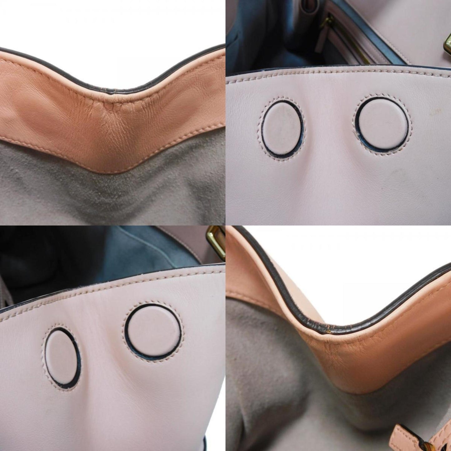Gucci Light Pink Bamboo Leather Handbag