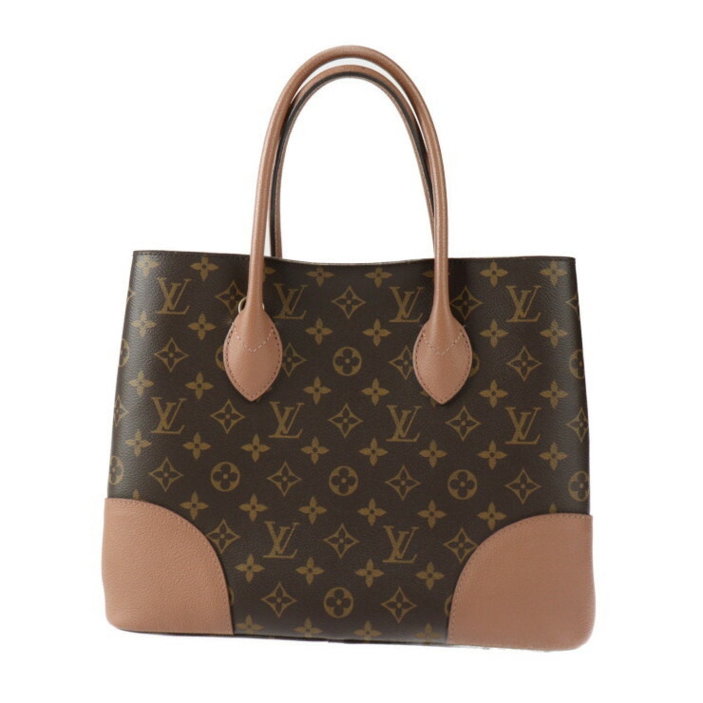 Louis Vuitton Brown Monogram Leather Handbag Shoulder Bag Tote Bag