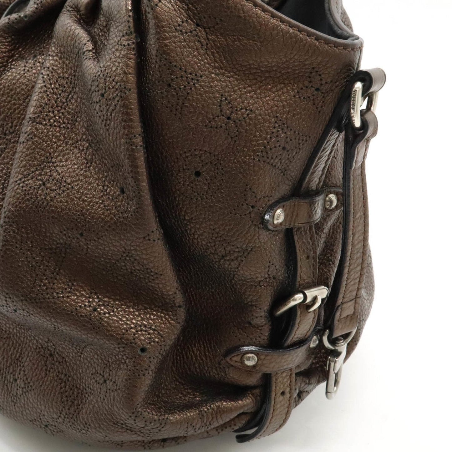 Louis Vuitton Mordore Mahina Leather Shoulder Bag Tote Bag