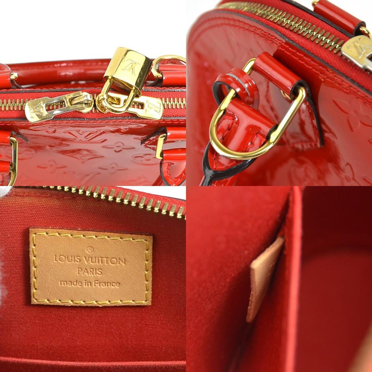 Louis Vuitton Red Color Patent Leather Handbag Shoulder Bag