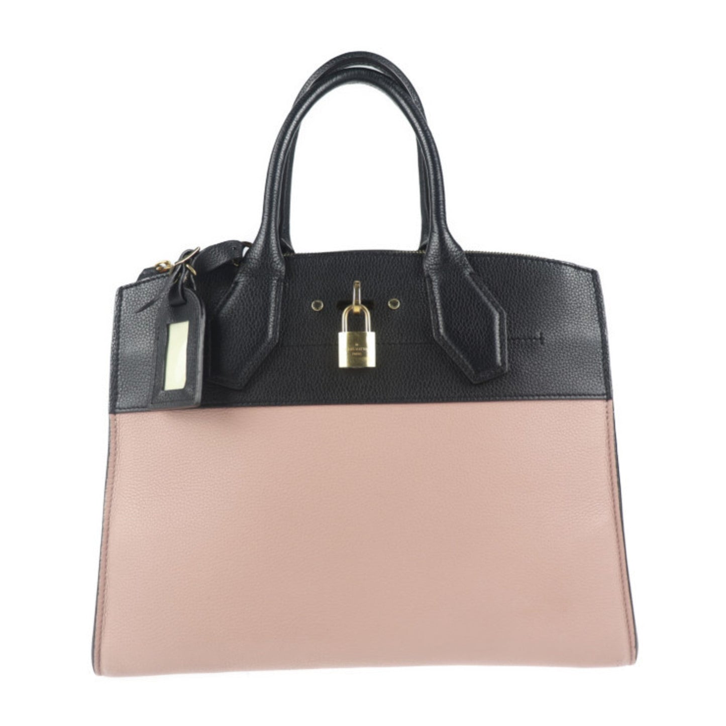 Louis Vuitton Black Magnolia Leather Handbag Shopping Bag Shoulder Bag Tote Bag ()