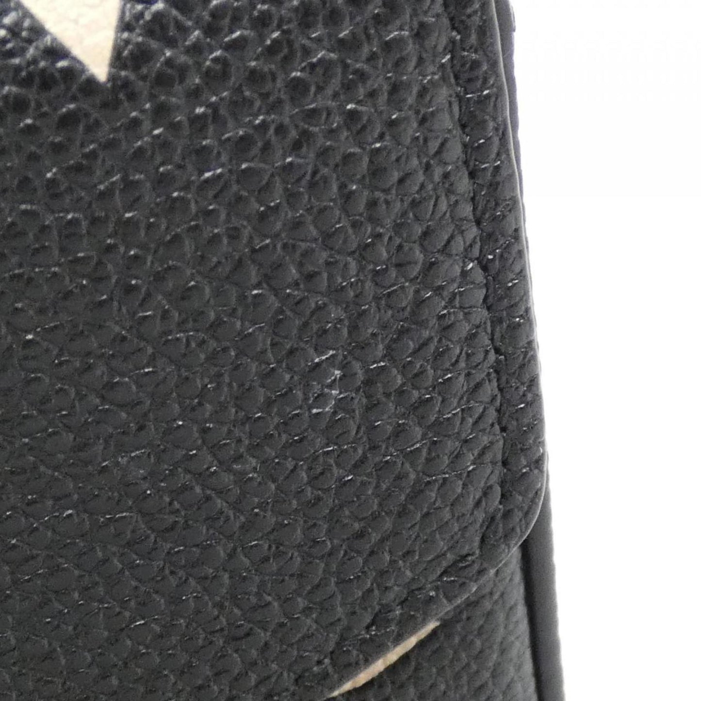 Louis Vuitton Beige Black Leather Pochette Shoulder Bag