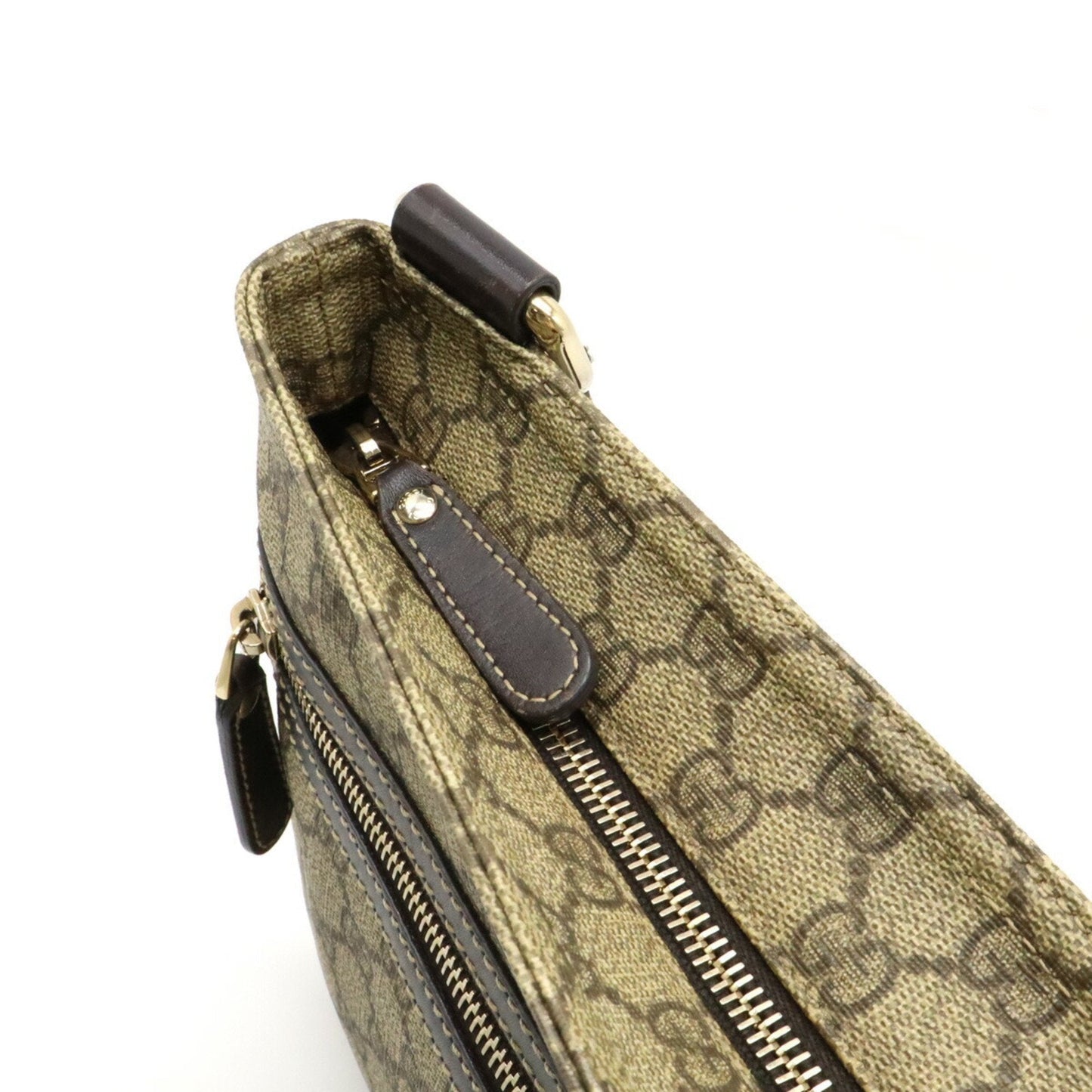 Gucci Dark Brown Pvc Leather Shoulder Bag