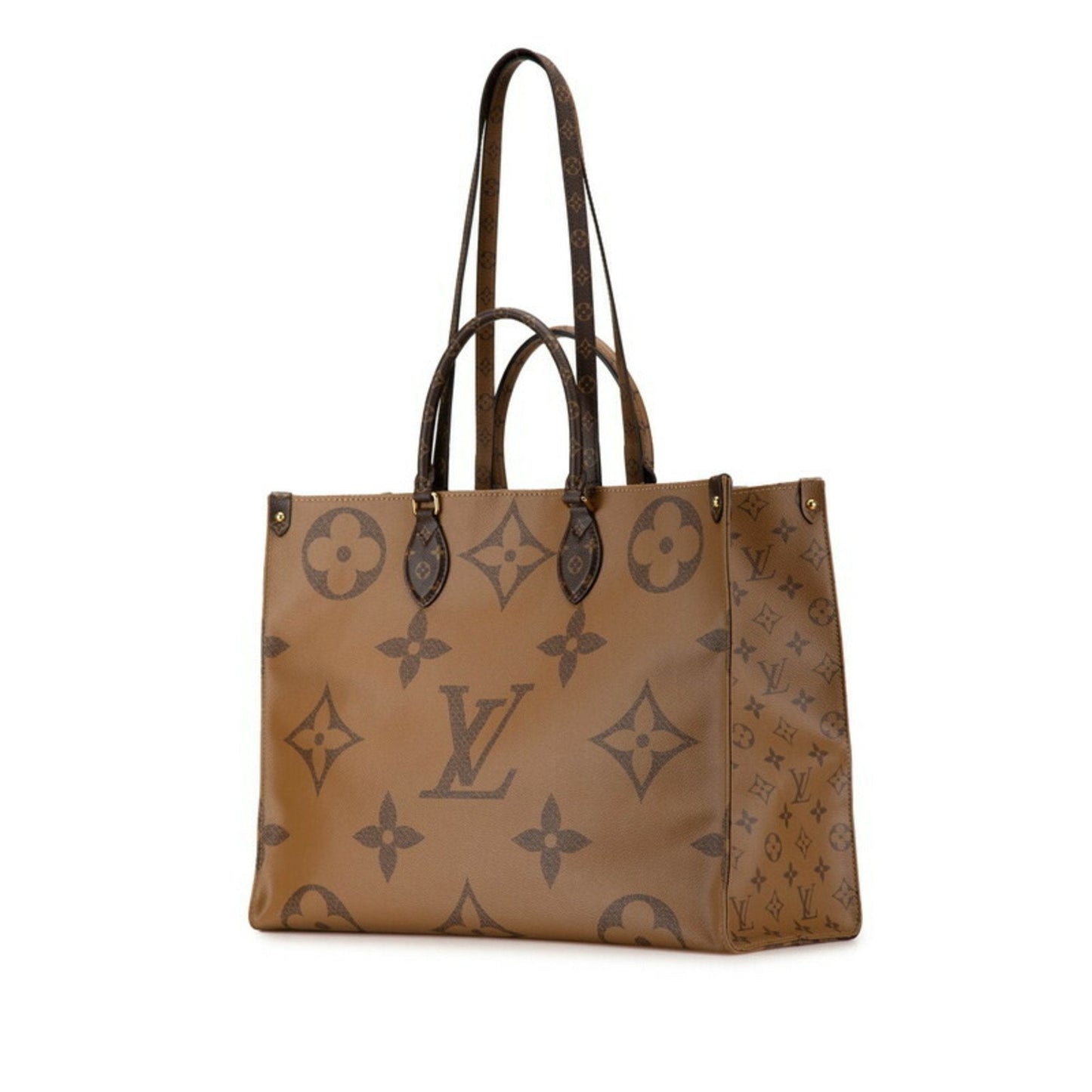 Louis Vuitton Monogram Reverse Brown Pvc Leather Shoulder Bag Tote Bag