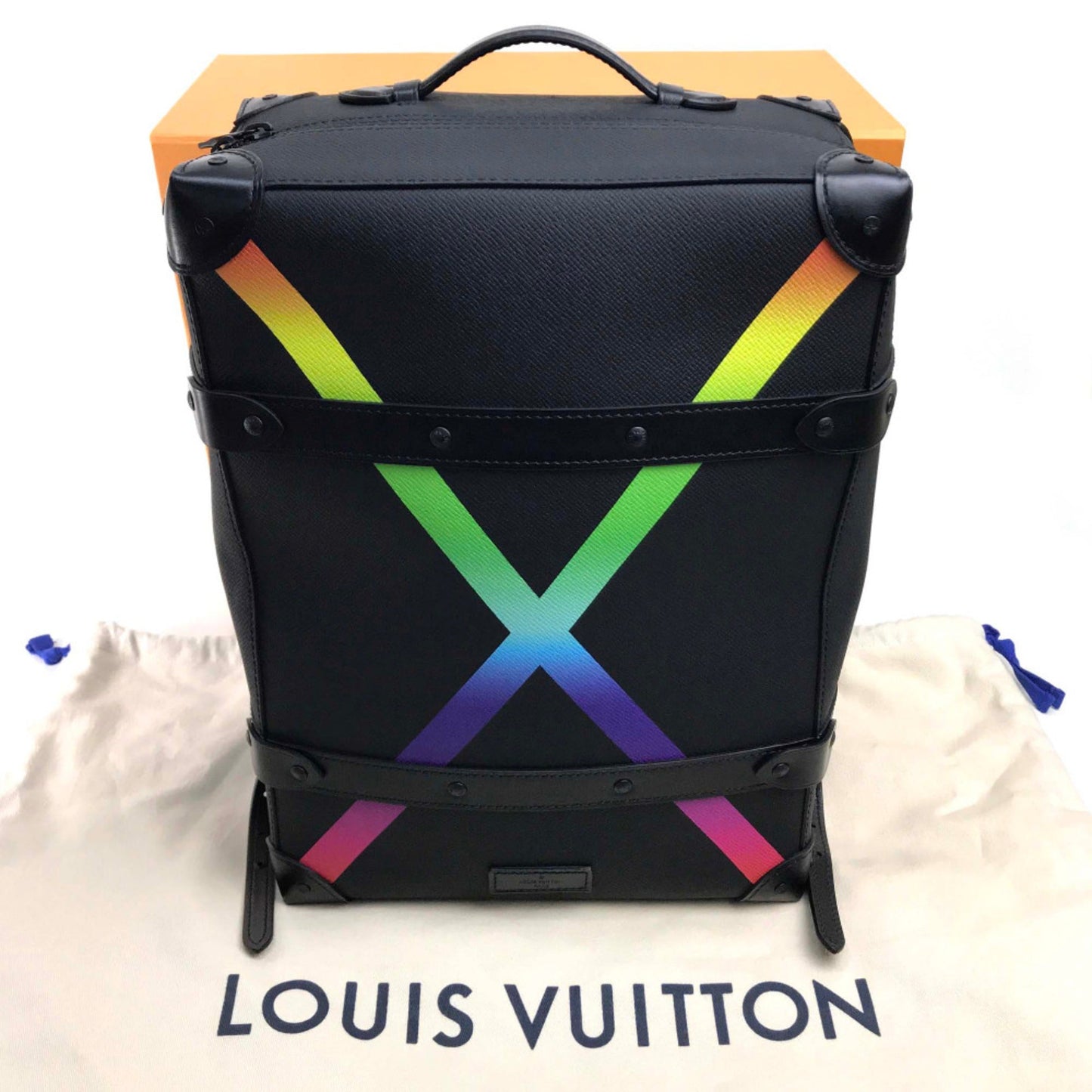 Louis Vuitton Black Leather Backpack