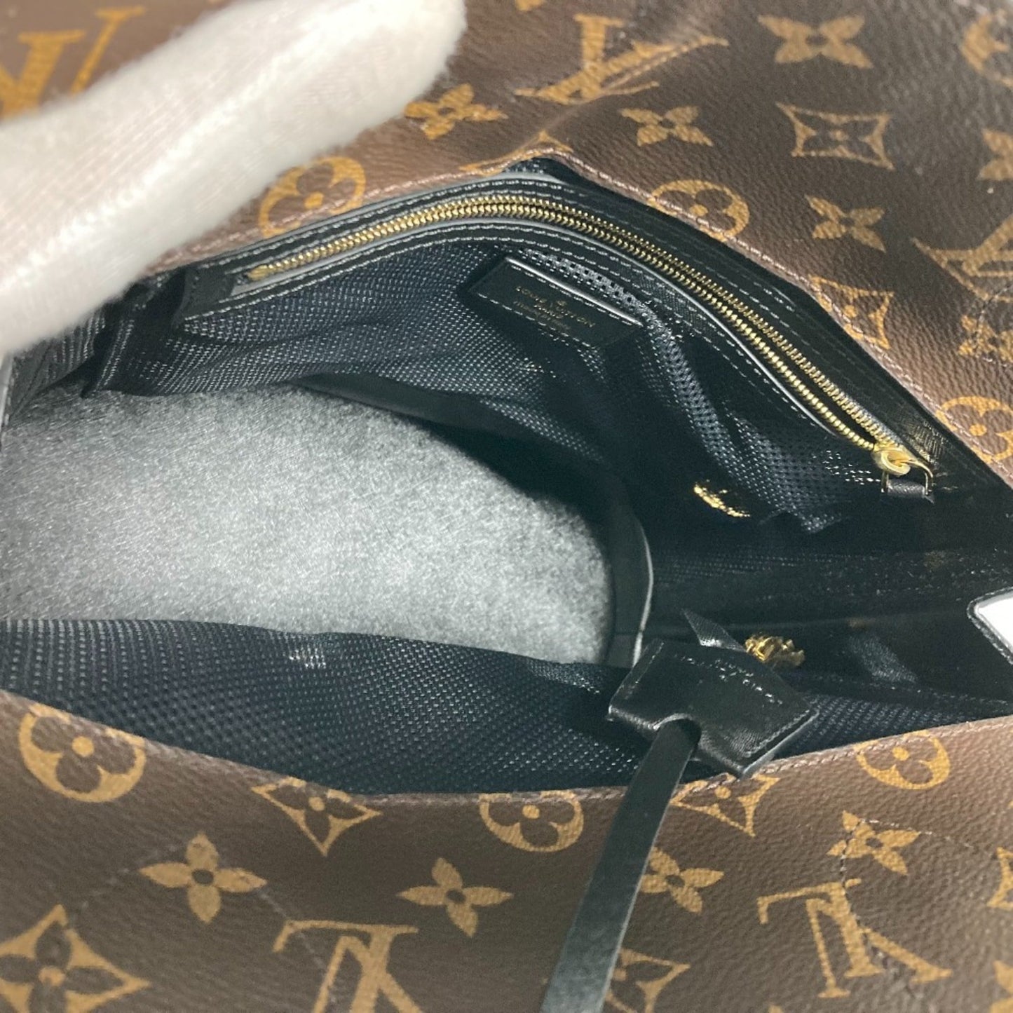 Louis Vuitton Black Brown Monogram Shoulder Bag Tote Bag