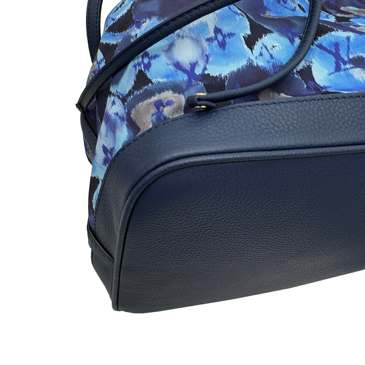 Louis Vuitton Grand Blue Nylon Leather Shoulder Bag Tote Bag