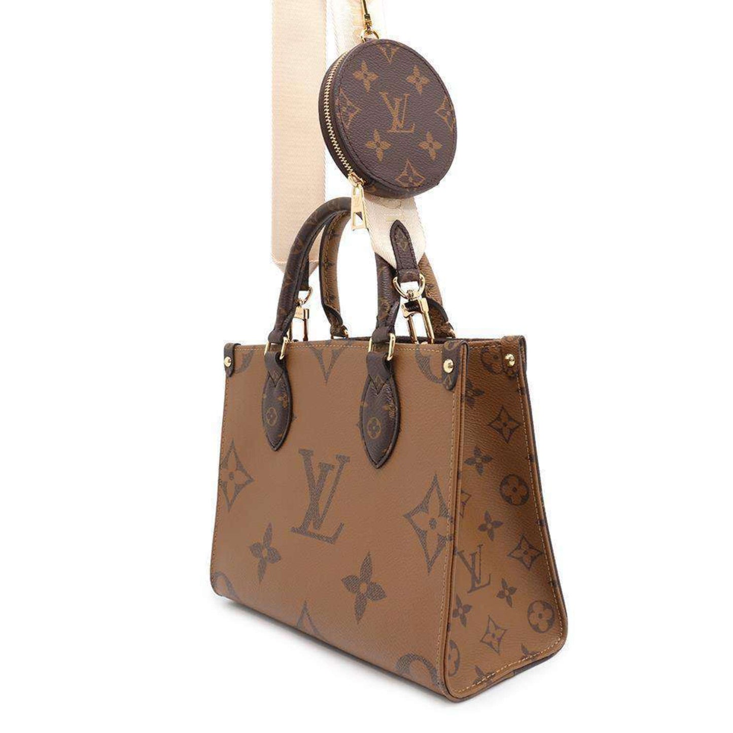 Louis Vuitton Brown Red Color Monogram Reverse Handbag Shoulder Bag