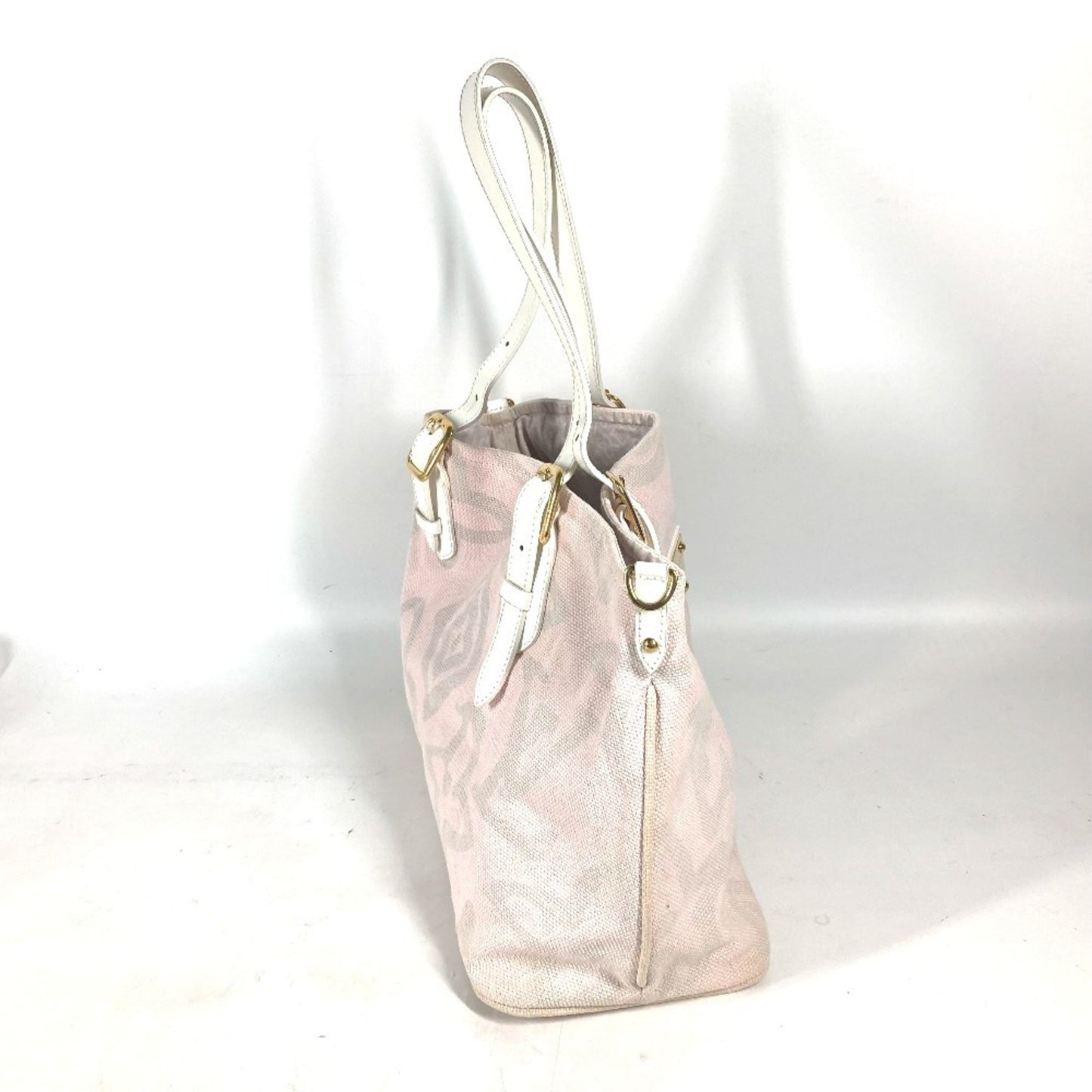 Louis Vuitton Pink White Cotton Shoulder Bag Tote Bag