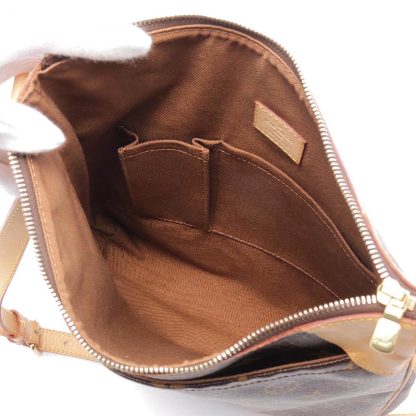 Louis Vuitton Brown Coated Canvas Leather Shoulder Bag