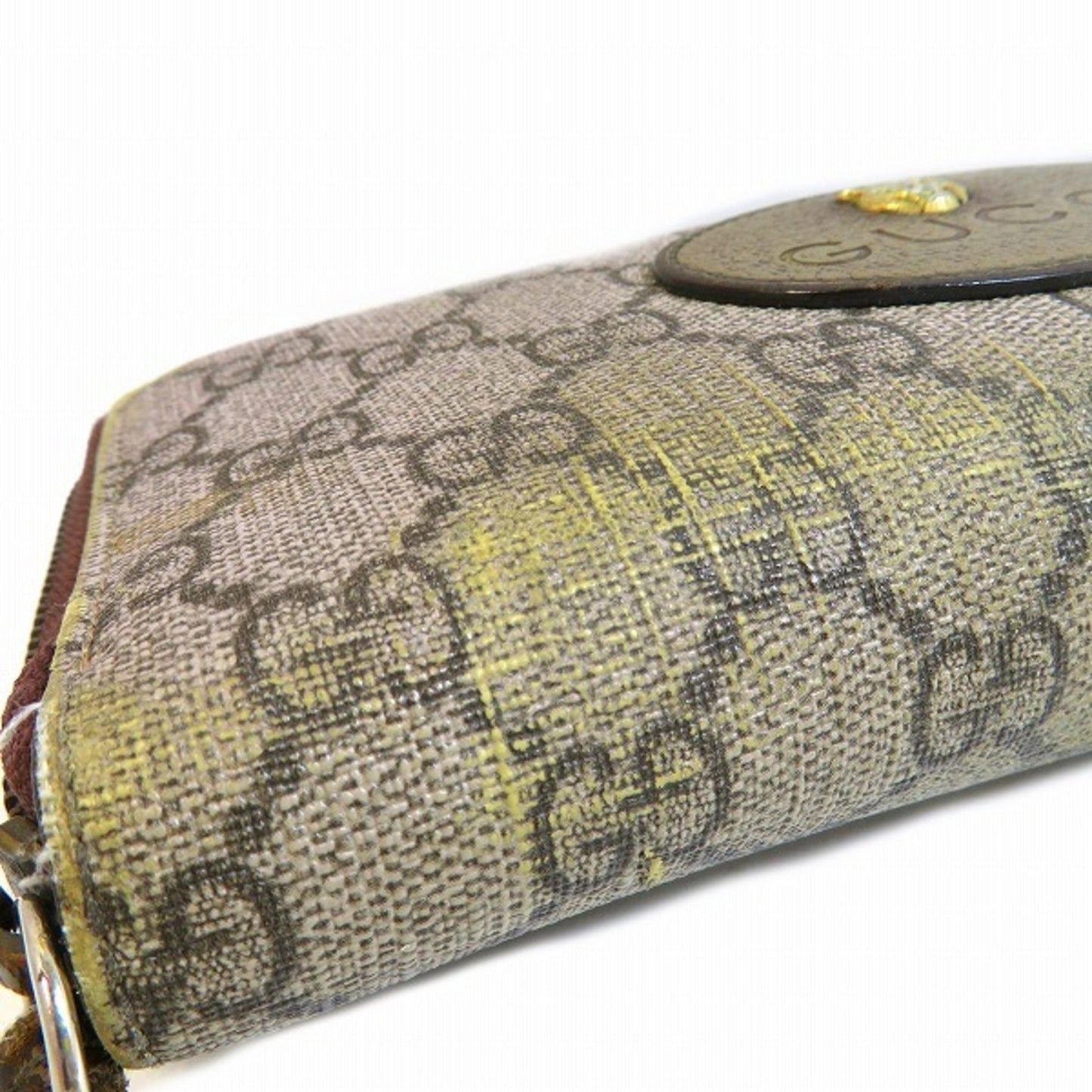 Gucci Beige Yellow Pvc Leather Long Wallet (Bi-Fold)