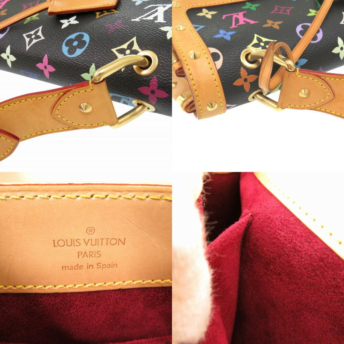 Louis Vuitton Black Multi-Color Noir Monogram Multicolore Leather Shoulder Bag