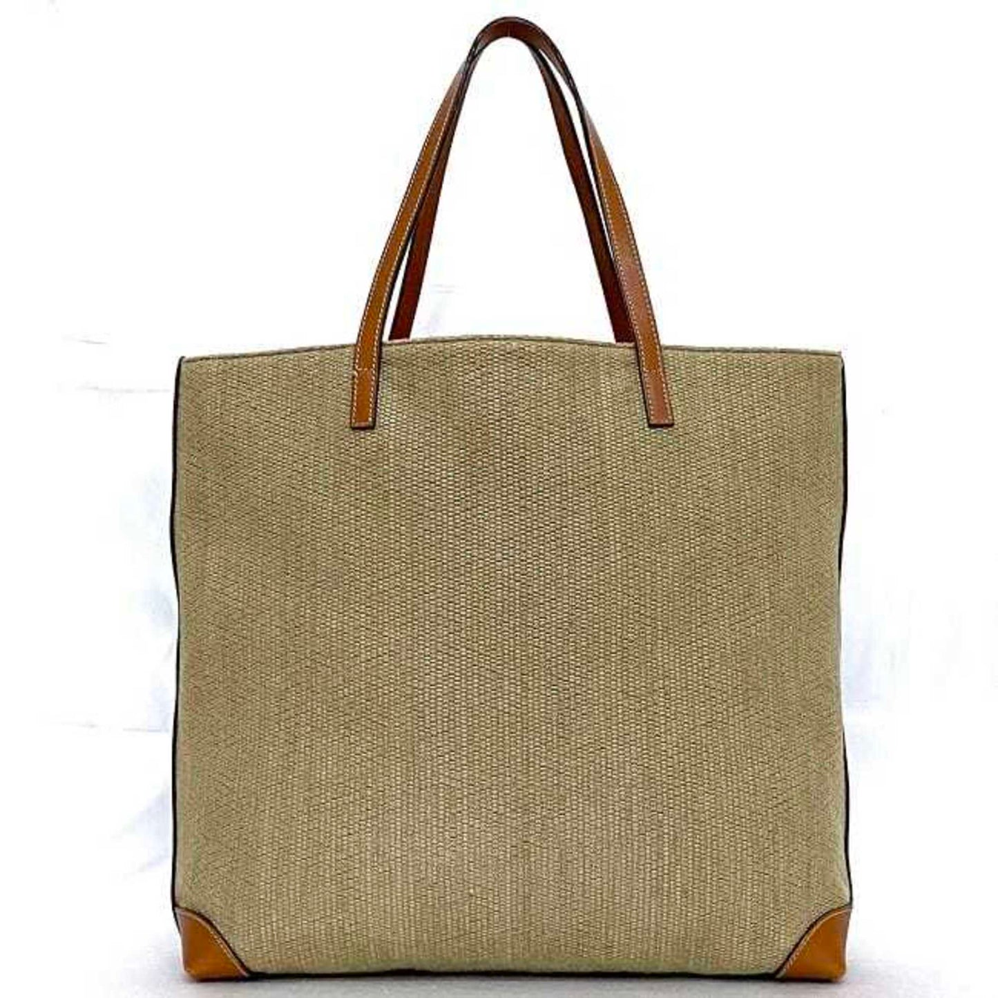 Gucci Beige Brown Leather Tote Bag