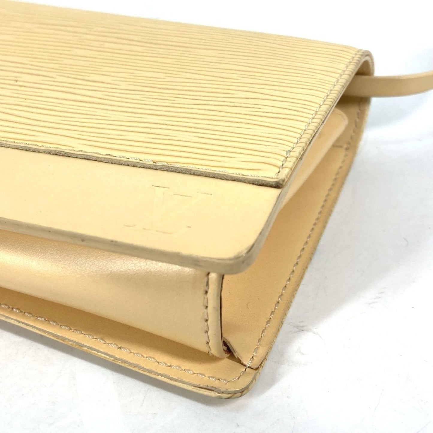 Louis Vuitton Vanilla Yellow Epi Leather Clutch Bag Pouch Shoulder Bag