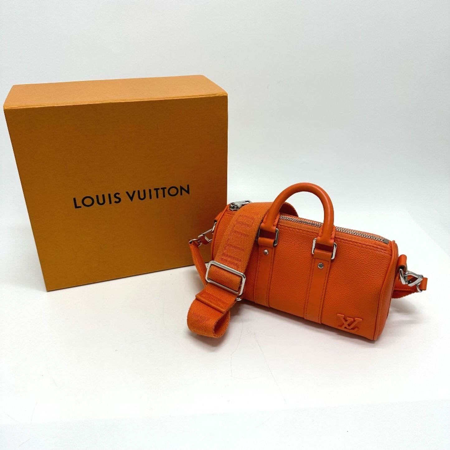 Louis Vuitton Orange Leather Shoulder Bag