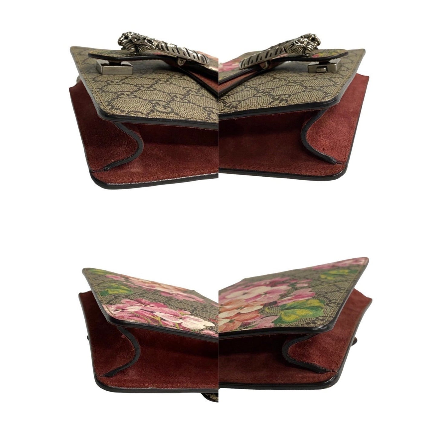 Gucci Brown Leather Pvc Shoulder Bag