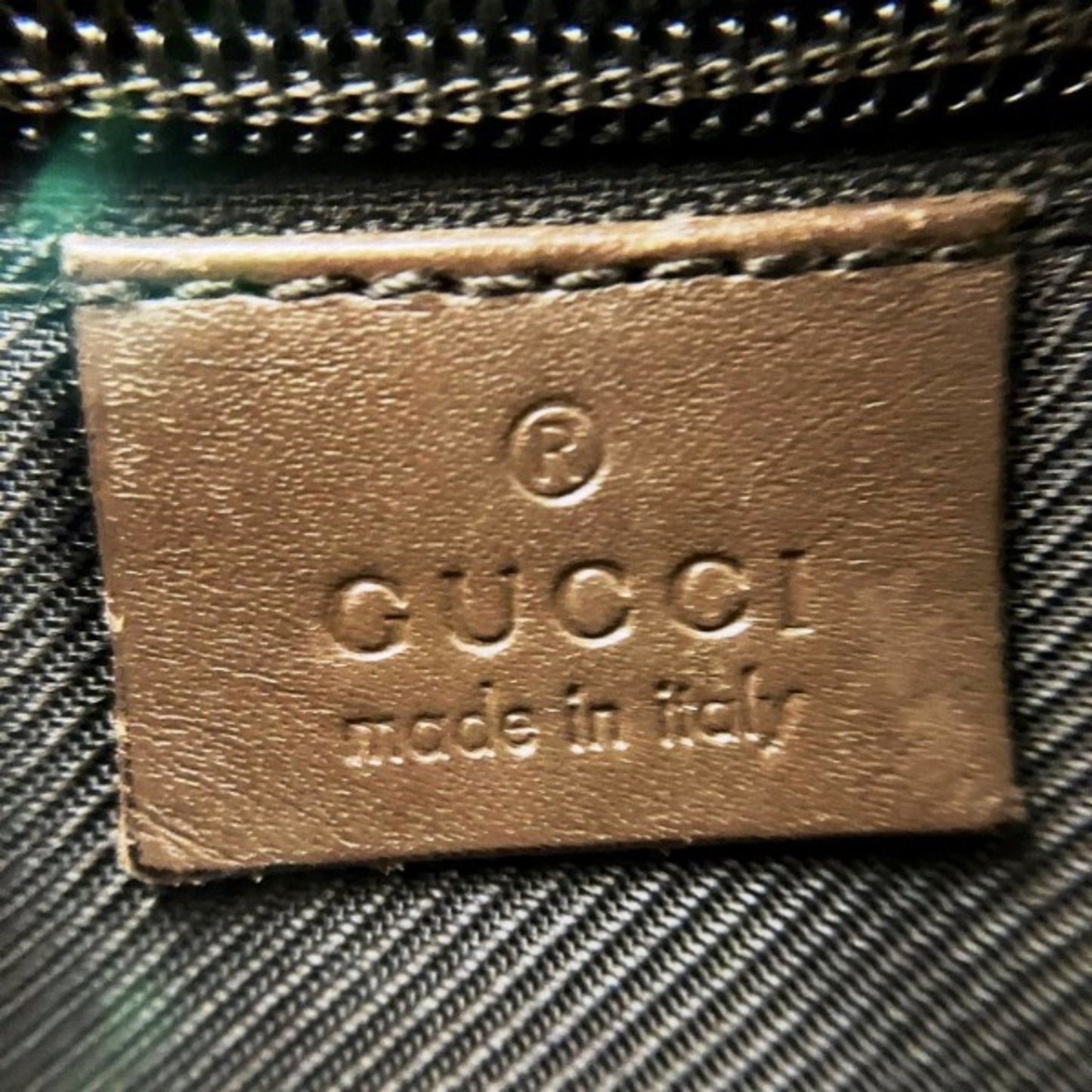 Gucci Beige Canvas Leather Shoulder Bag