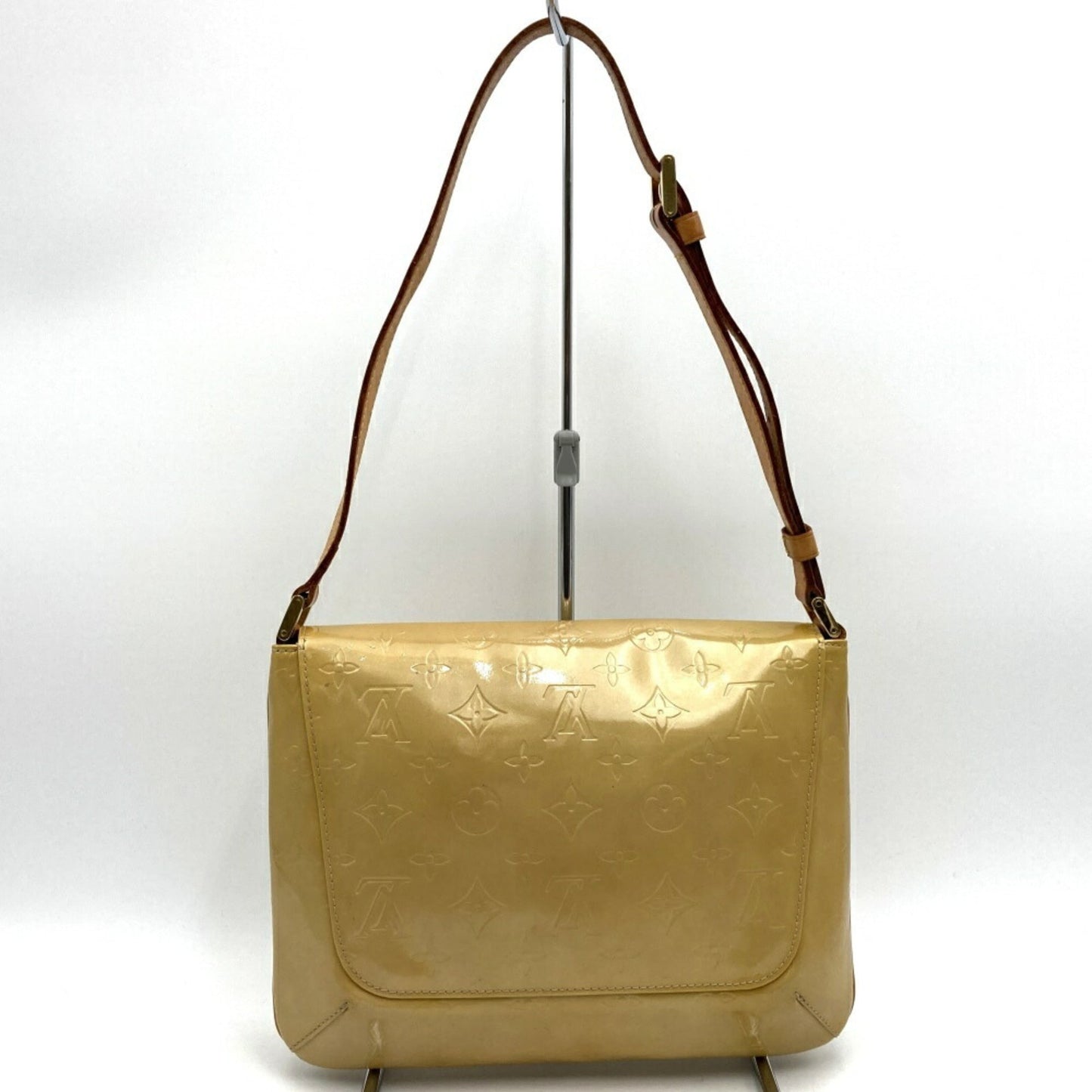Louis Vuitton Beige Gold Vernis Shoulder Bag