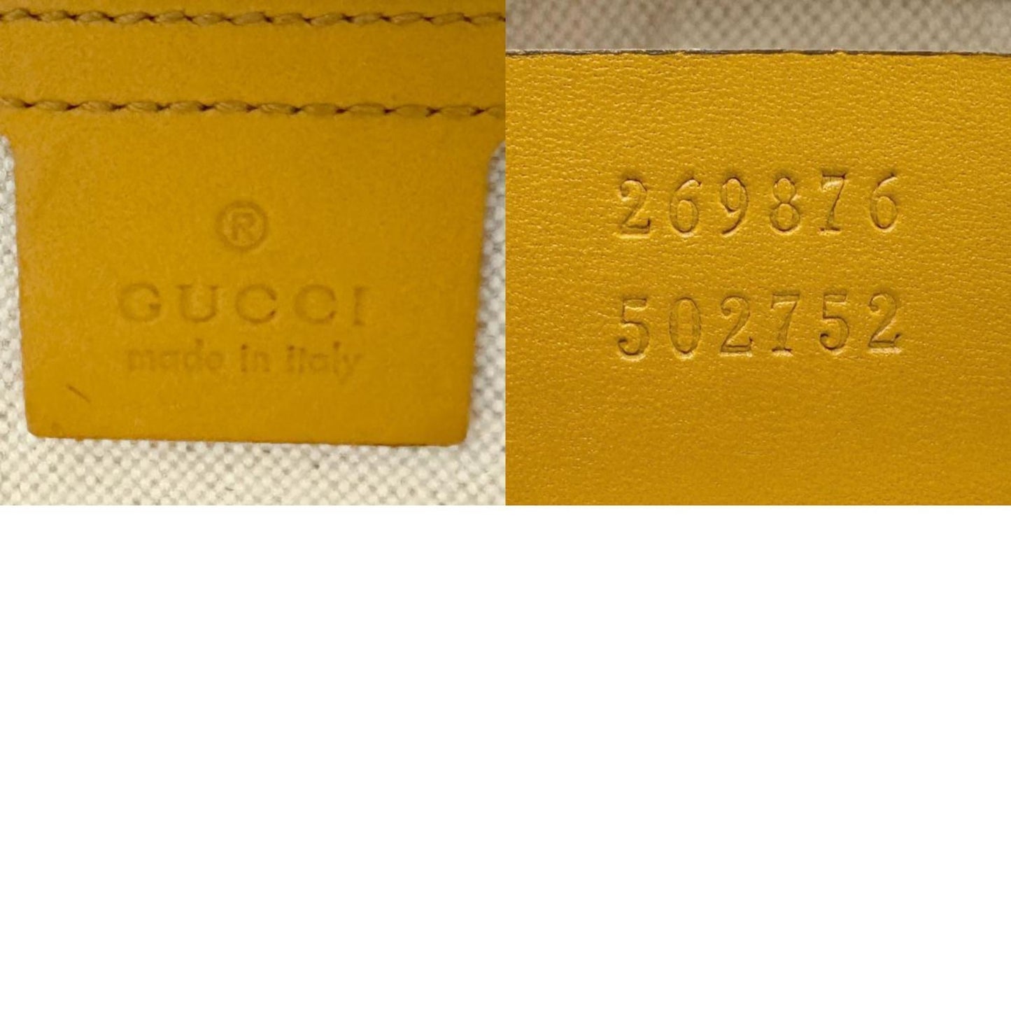 Gucci Beige Brown Khaki Yellow Gg Canvas Leather Handbag Shoulder Bag