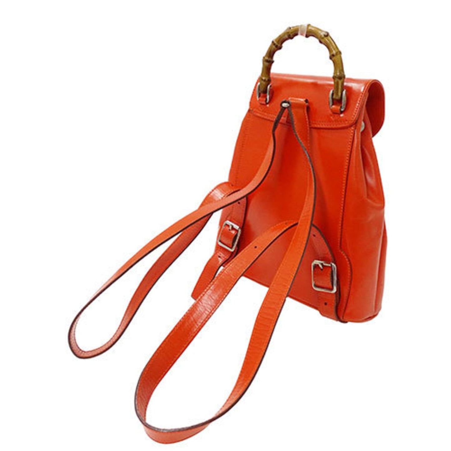 Gucci Orange Leather Backpack
