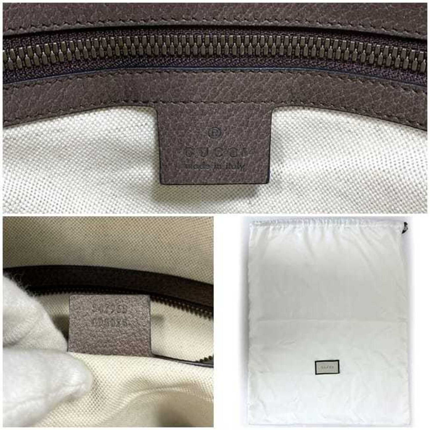 Gucci Beige Brown Green Red Color Pvc Leather Backpack