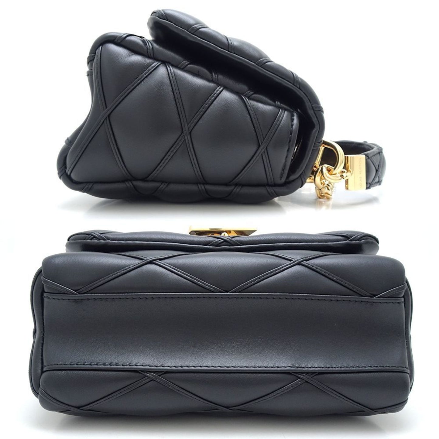 Louis Vuitton Noir Leather Shoulder Bag