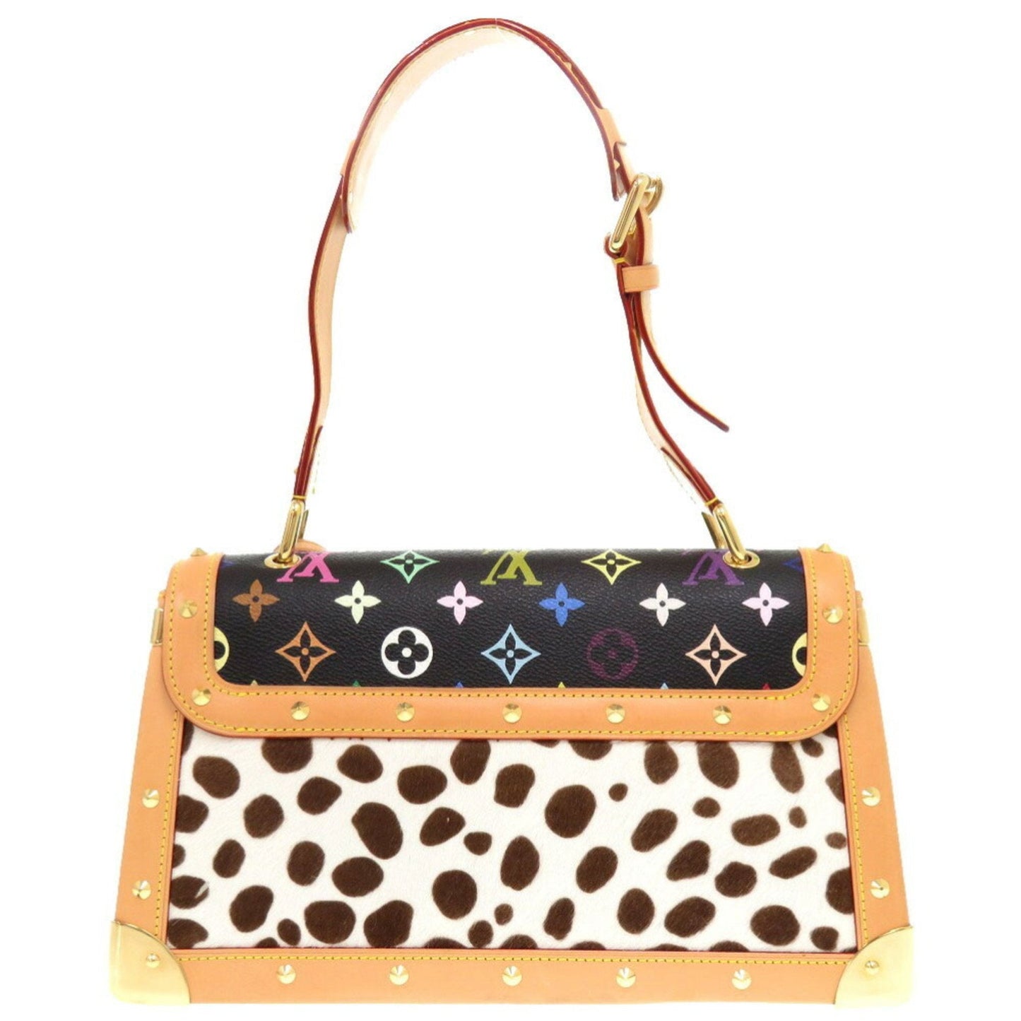 Louis Vuitton Black Multi-Color Noir Monogram Multicolore Leather Handbag Shoulder Bag
