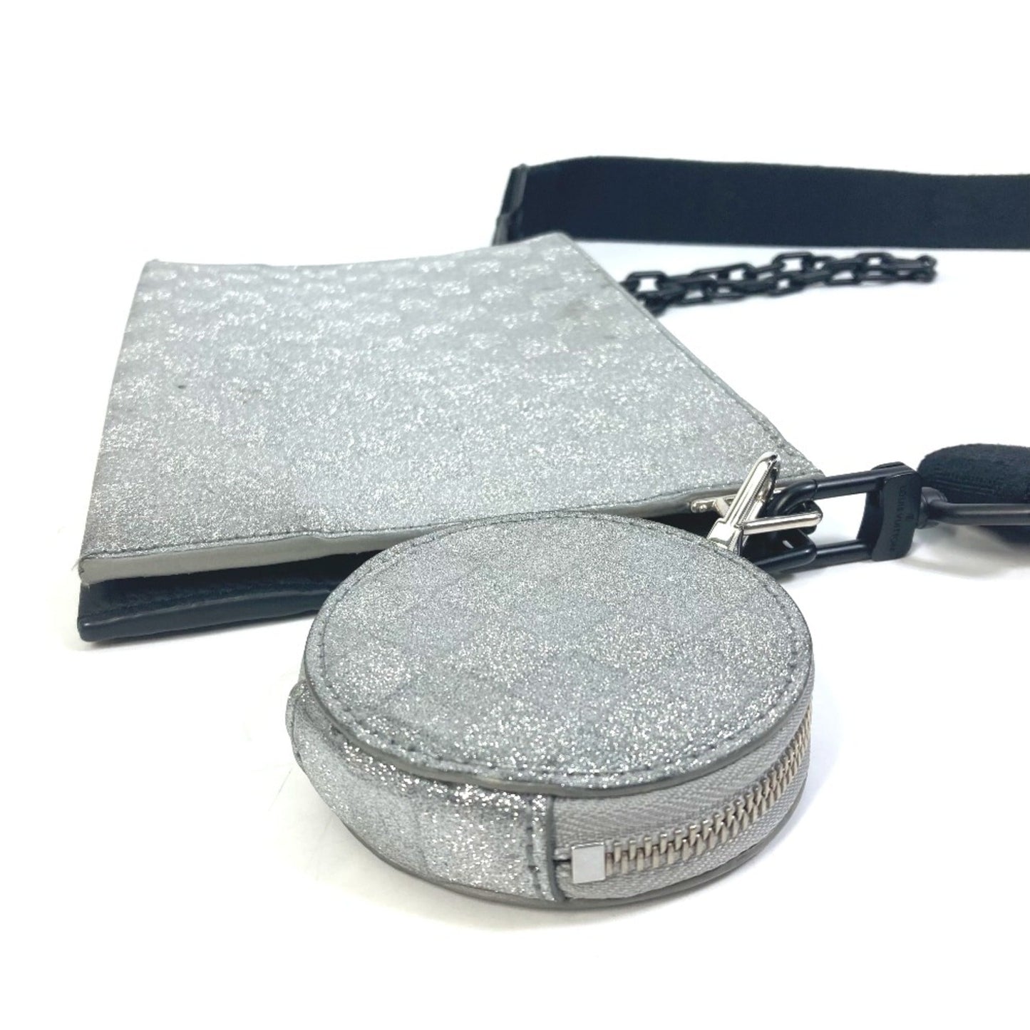 Louis Vuitton Silver Leather Shoulder Bag