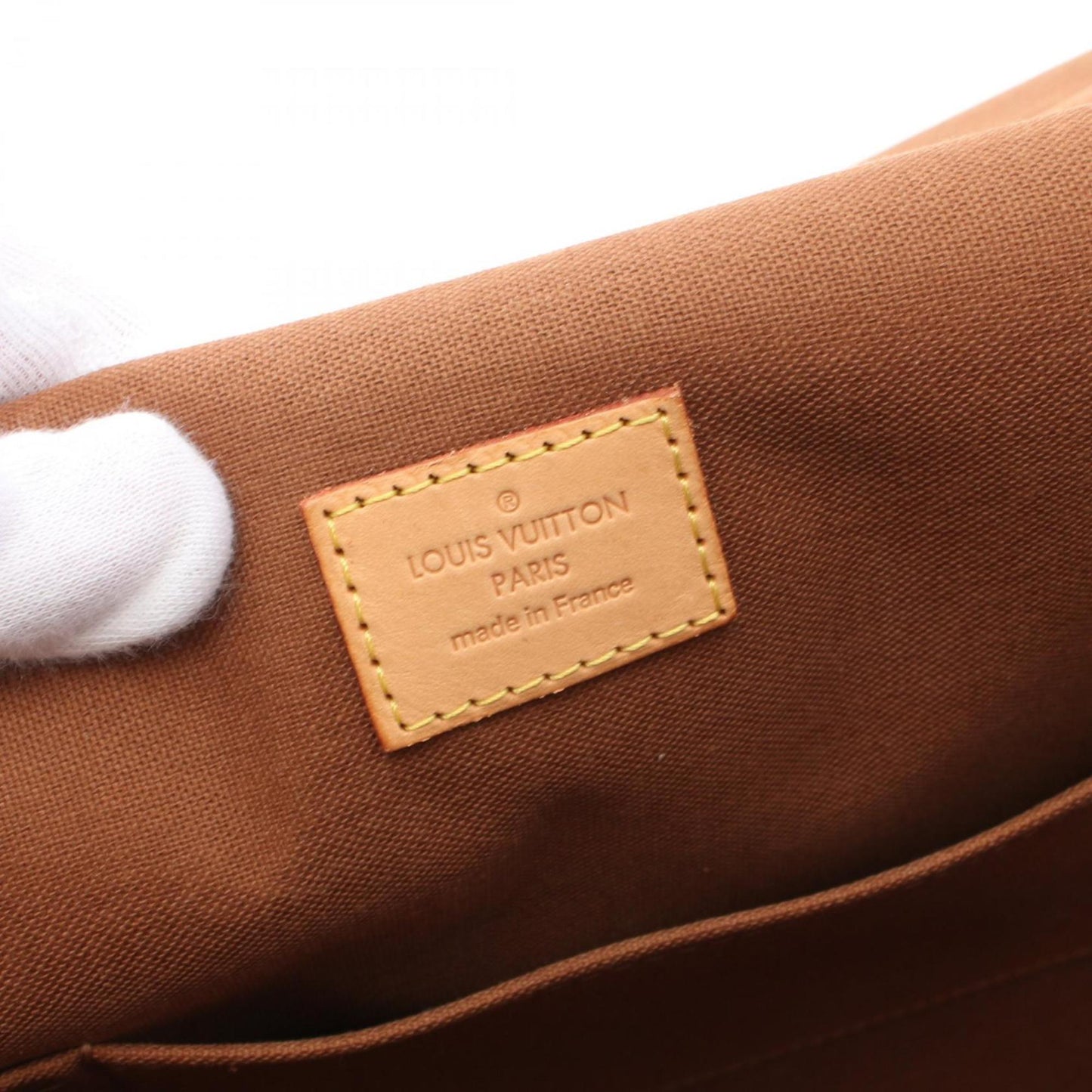 Louis Vuitton Brown Coated Canvas Leather Shoulder Bag