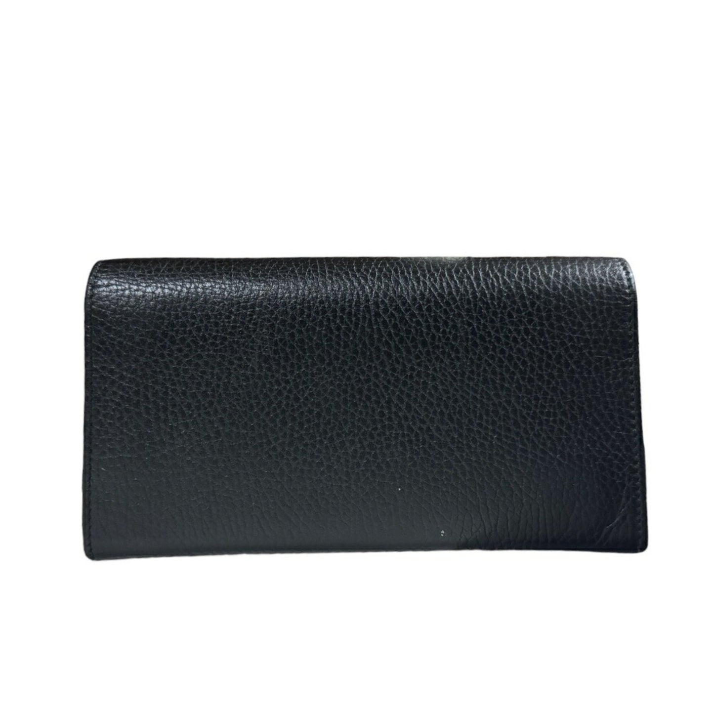 Gucci Black Leather Long Wallet (Bi-Fold)