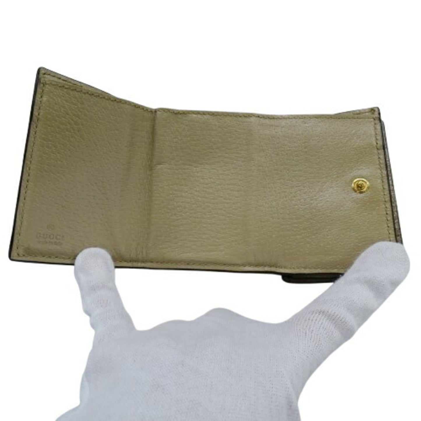 Gucci Beige Gg Supreme Wallet (Tri-Fold)