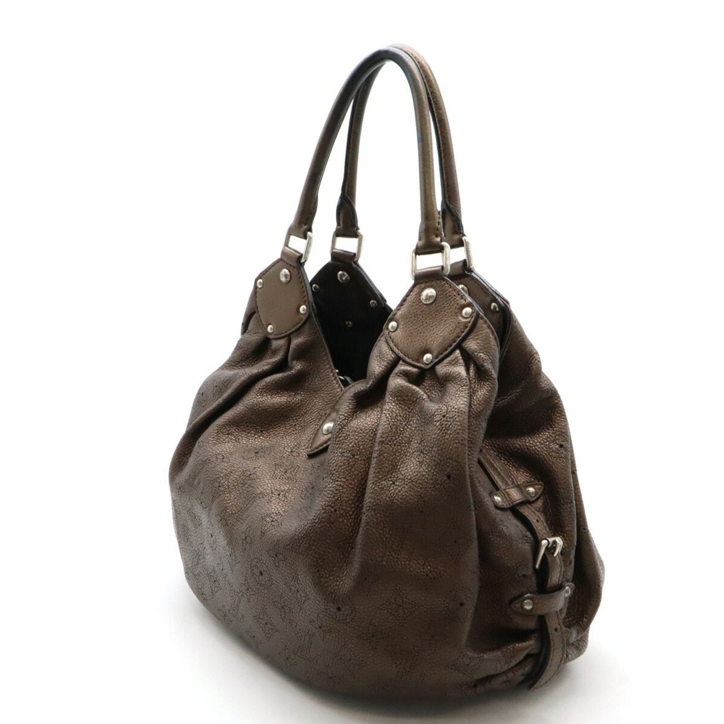 Louis Vuitton Mordore Mahina Leather Shoulder Bag Tote Bag